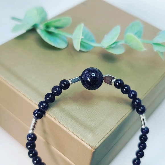Blue Goldstone bracelet - Picture 2 of 5